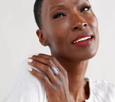 American West Leaf & Scroll Sterling Silver Oval Phosphosiderite Ring Size 8